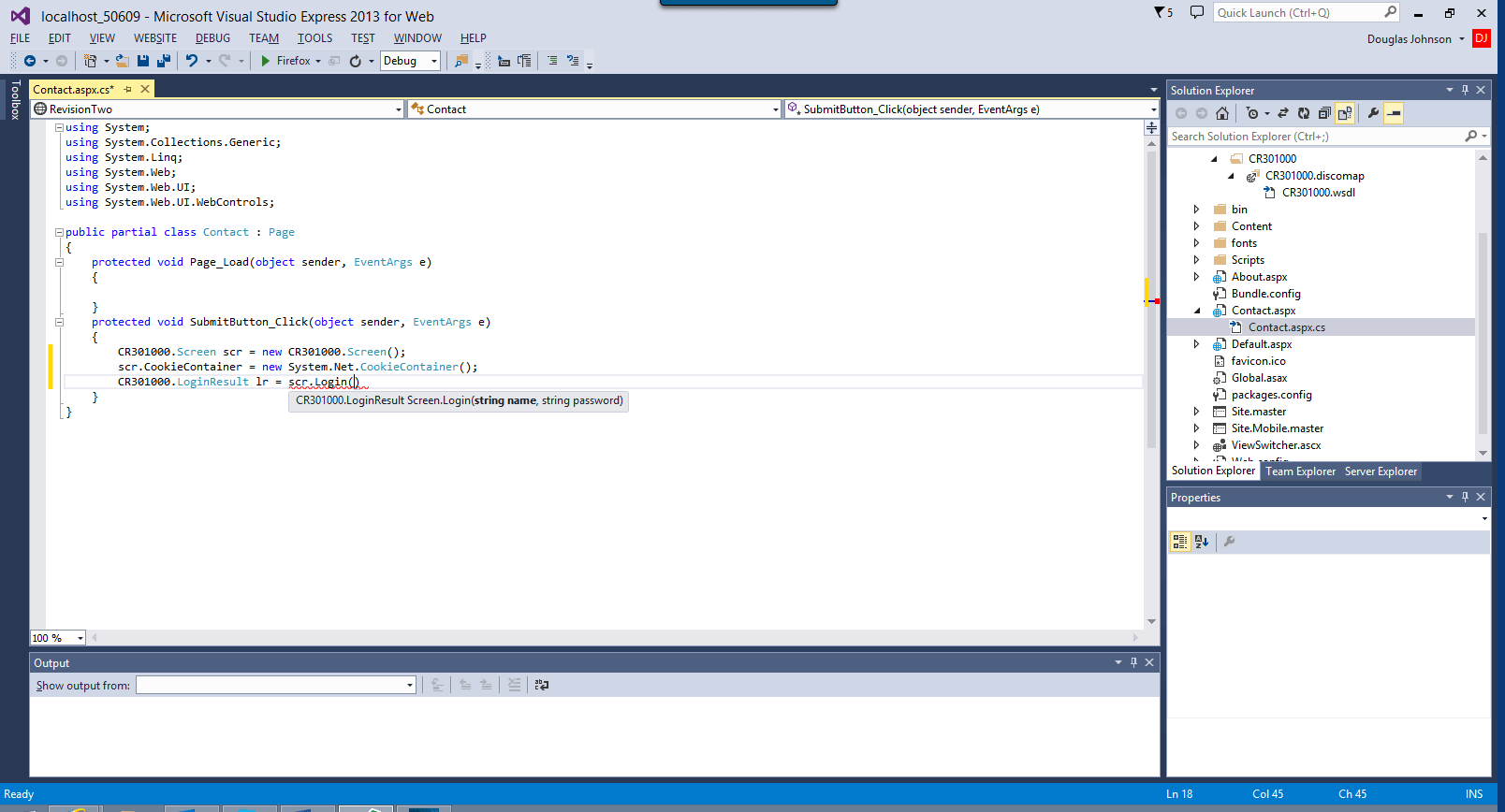 Visual Studio muestra los métodos asociados a Acumatica para simplificar la programación