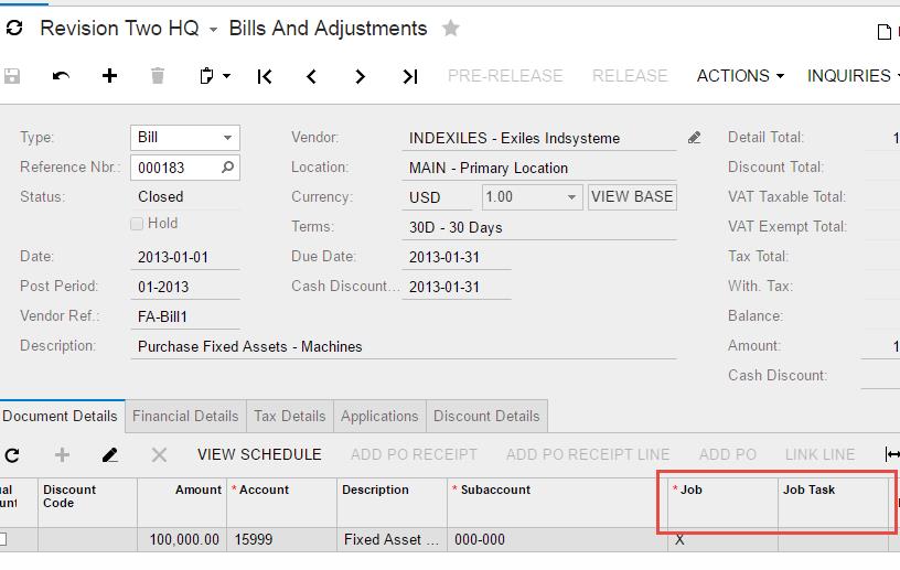 Modificación de etiquetas de campo en Acumatica