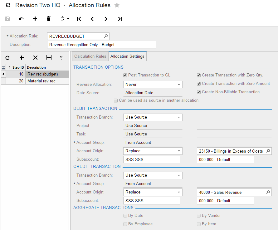 Complete la pestaña Configuración de la asignación