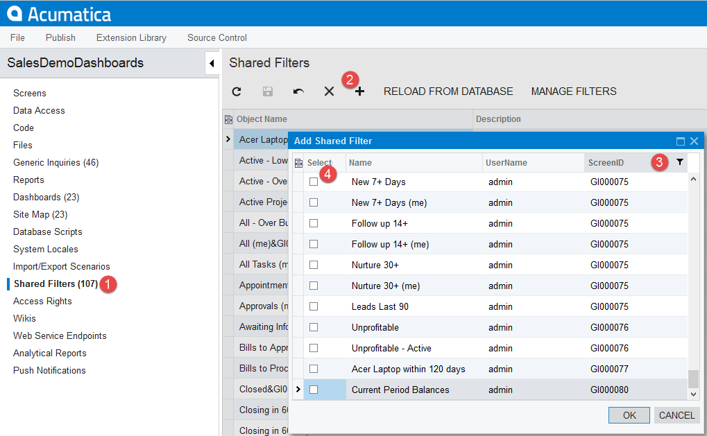 SalesDemoDashboards - Añadir Filtros Compartidos