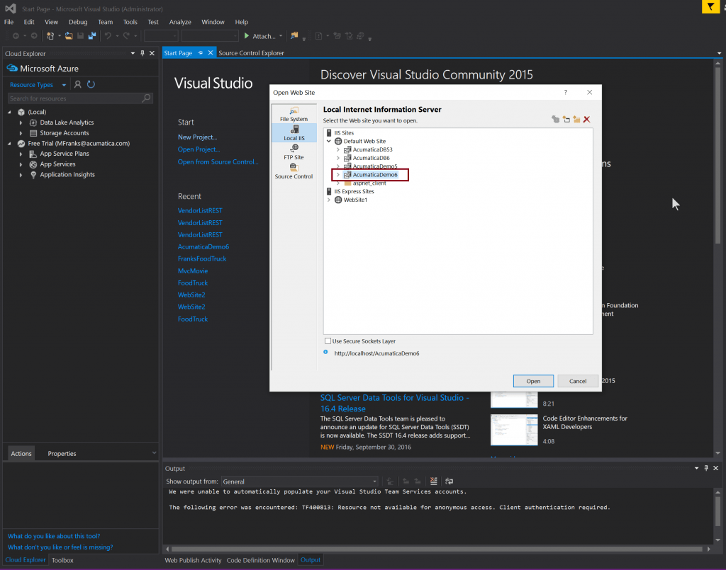 Cargas de Visual Studio