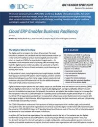 El ERP en la nube permite la resistencia empresarial