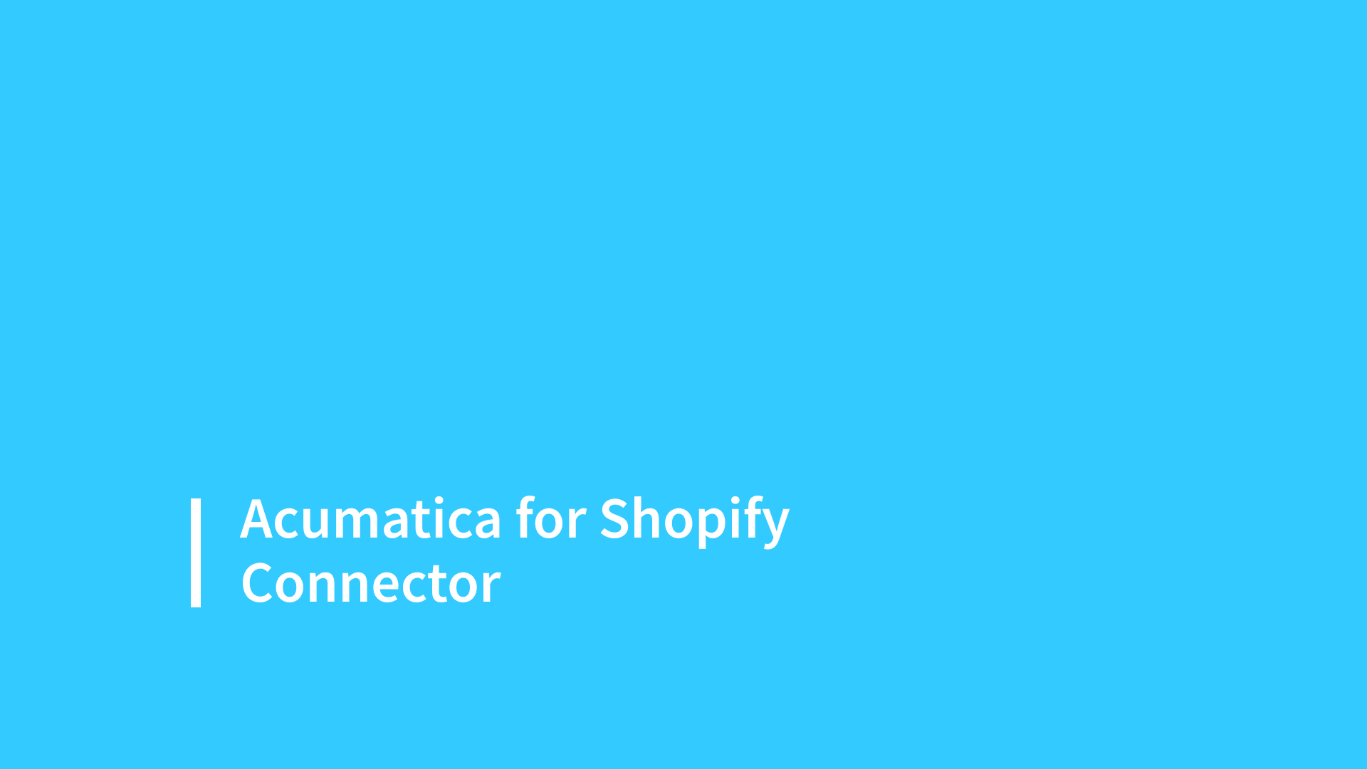 Commerce Edition - Conector Shopify Breve introducción