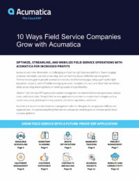 10 maneras en que las empresas de servicios de campo crecen con Acumatica
