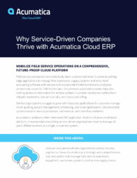 Por qué las empresas orientadas al servicio prosperan con Acumatica Cloud ERP