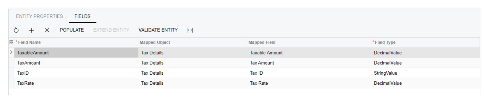 Ampliación de los puntos finales del servicio web de Acumatica