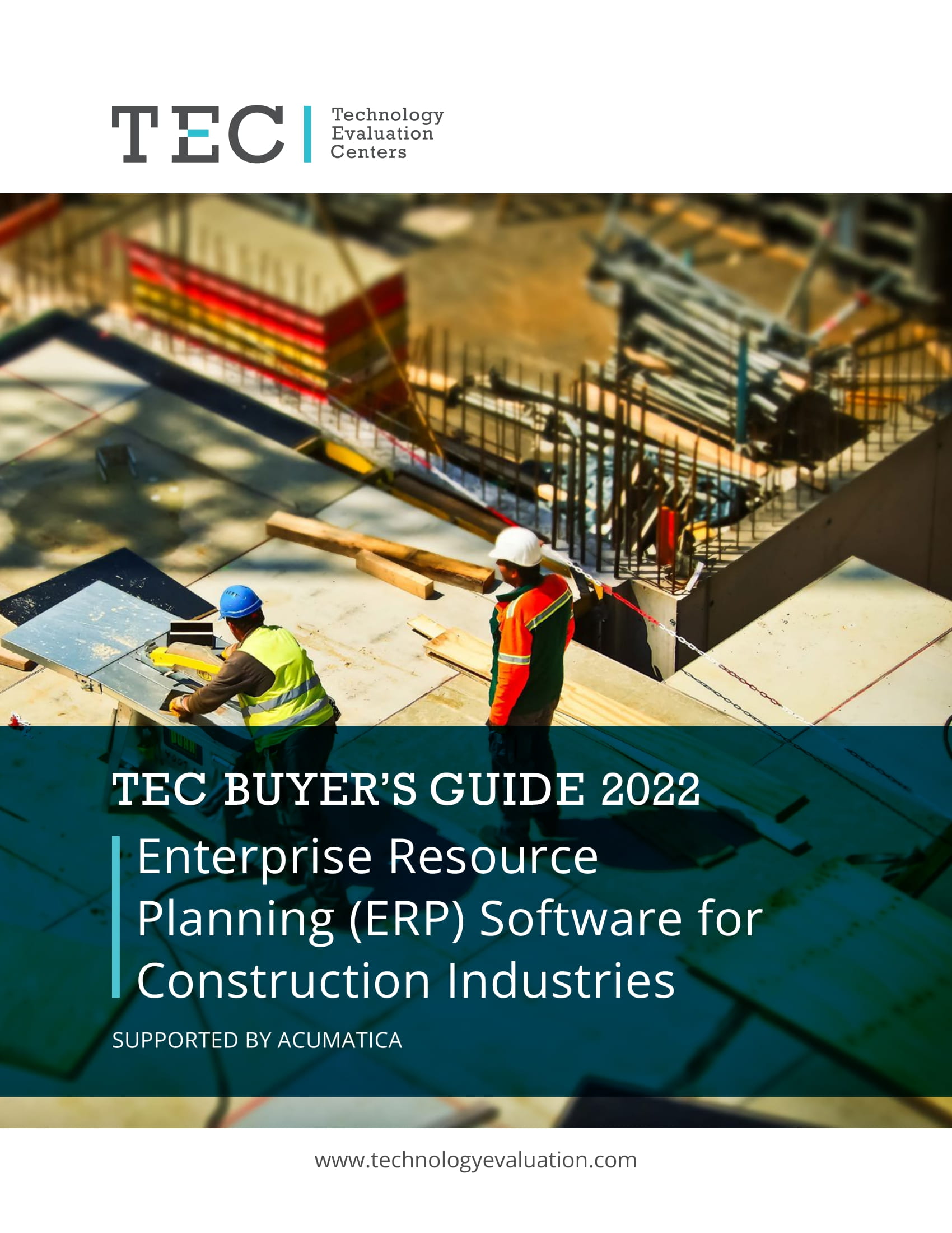 La Guía del comprador de software ERP para el sector de la construcción de Technology Evaluation Centers (TEC) presenta Acumatica.
