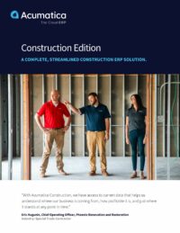 Por qué Acumatica Construction Edition es la solución adecuada para el sector de la construcción