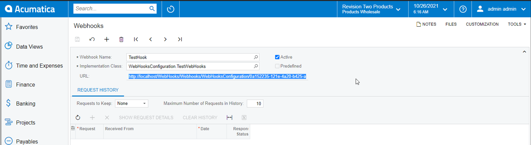 Envíe fácilmente solicitudes POST a Acumatica mediante WebHooks