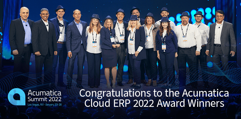 Enhorabuena a los ganadores del premio Acumatica Cloud ERP 2022