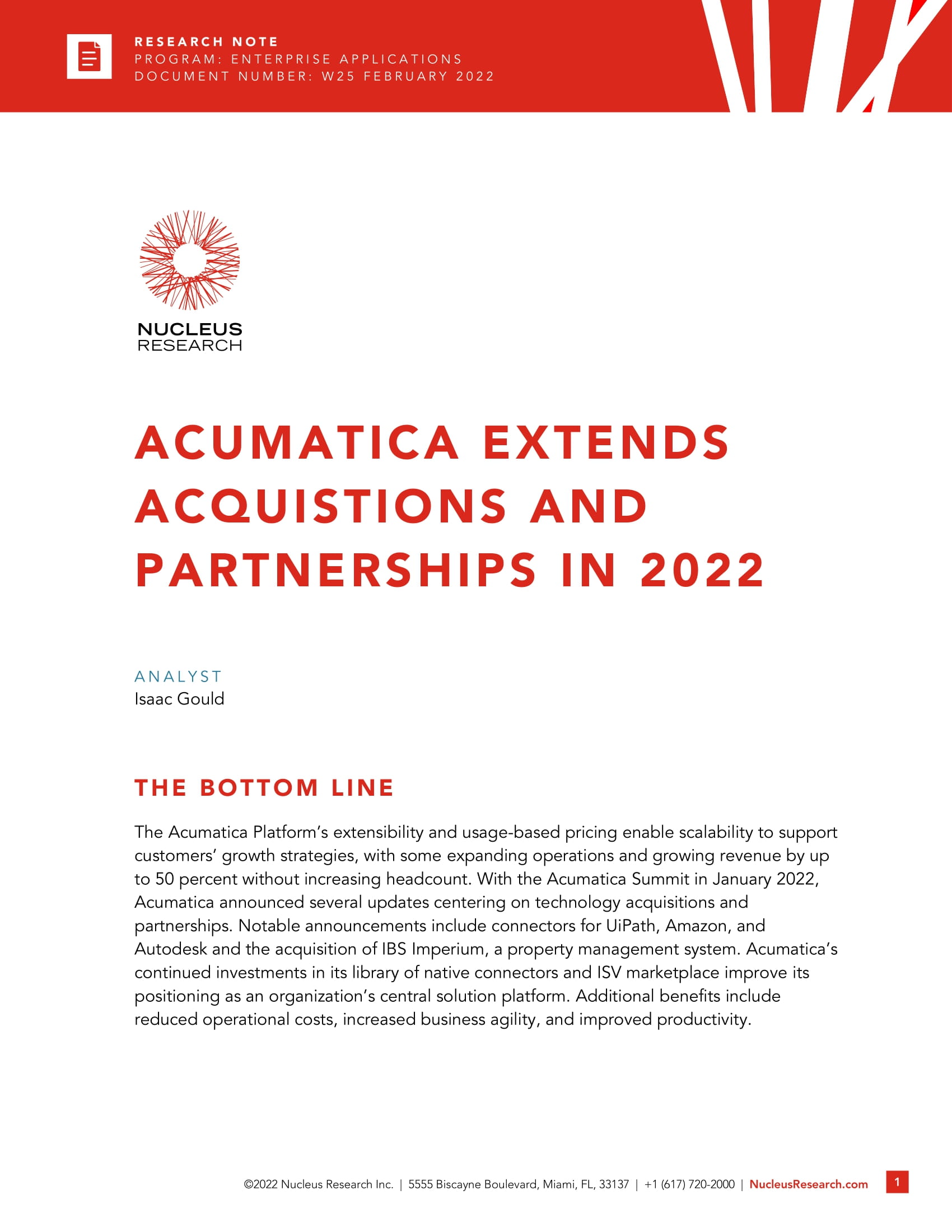 Aproveche las nuevas adquisiciones y asociaciones de Acumatica 