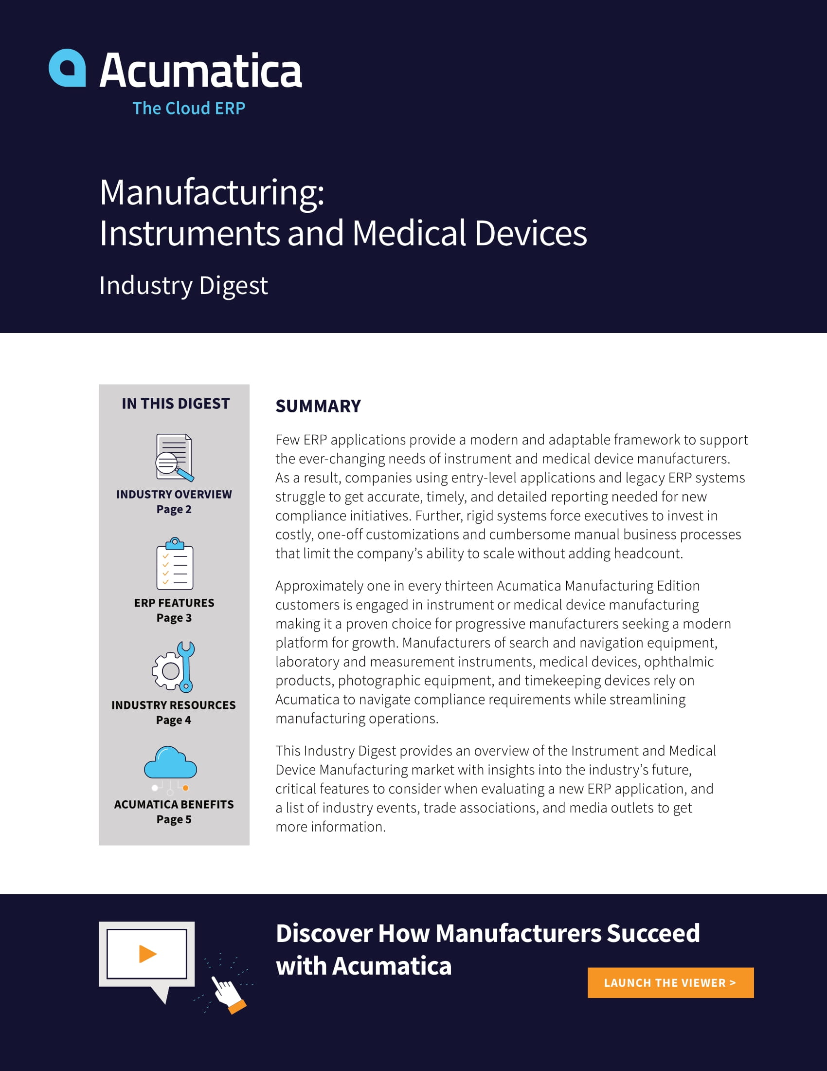 Por qué los fabricantes de instrumentos y dispositivos médicos necesitan una solución ERP moderna