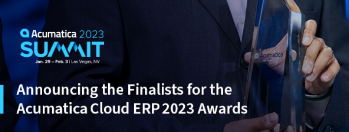 Anuncio de los finalistas de los premios Acumatica Cloud ERP 2023