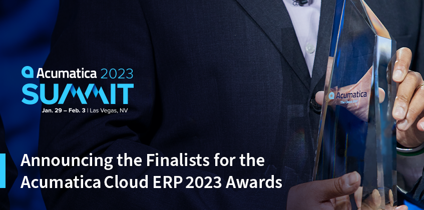 Anuncio de los finalistas de los premios Acumatica Cloud ERP 2023