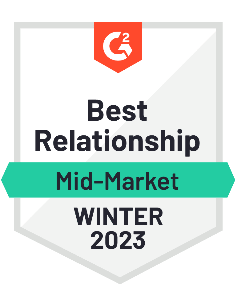 G2 Mid-Market Mejor índice de relación