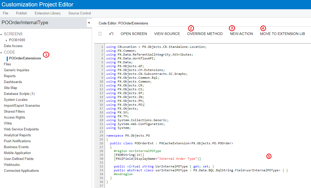 Introducción a los paquetes de personalización de Acumatica