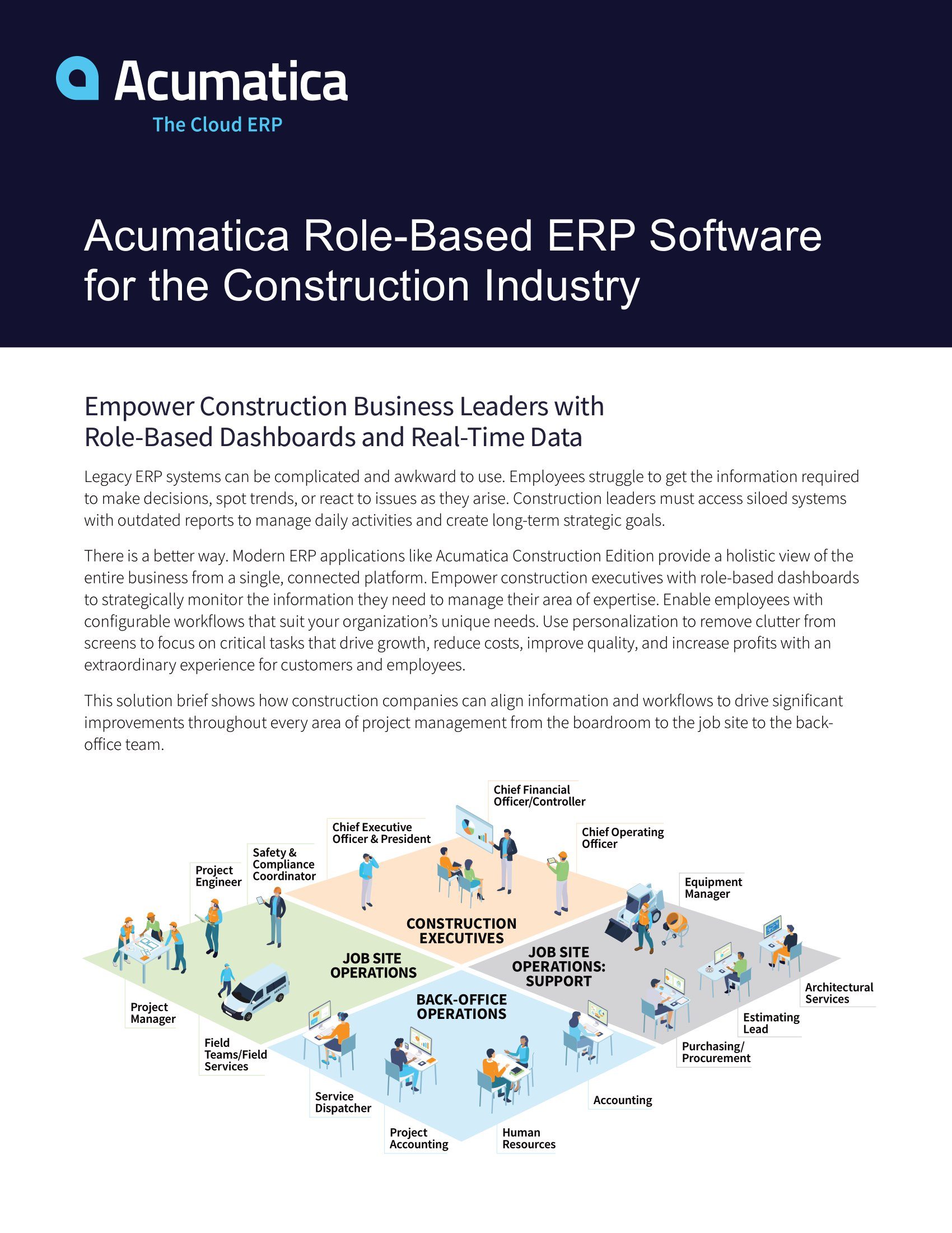 Múltiples funciones de construcción sólo requieren una plataforma ERP