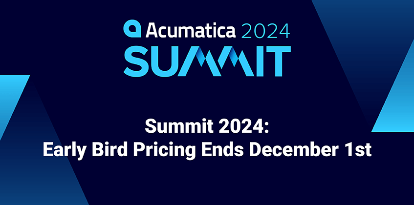 Los precios anticipados para Acumatica Summit 2024 finalizan el 1 de diciembre