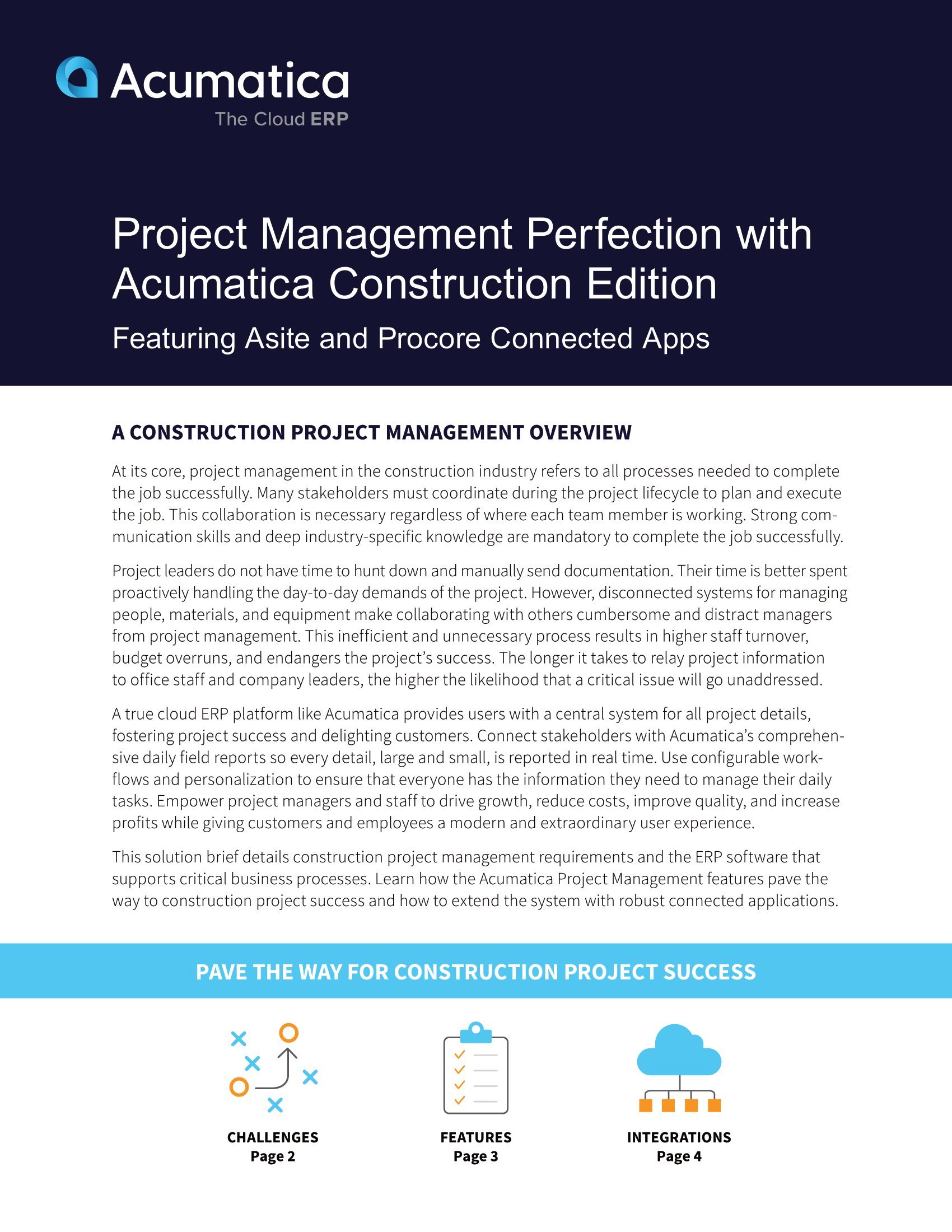 Mejore la gestión de proyectos de construcción con Acumatica Construction Edition