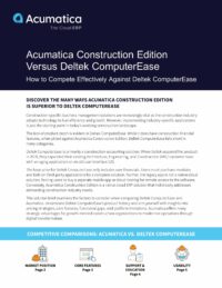 Por qué Acumatica Construction Edition supera a Deltek ComputerEase en una comparación directa