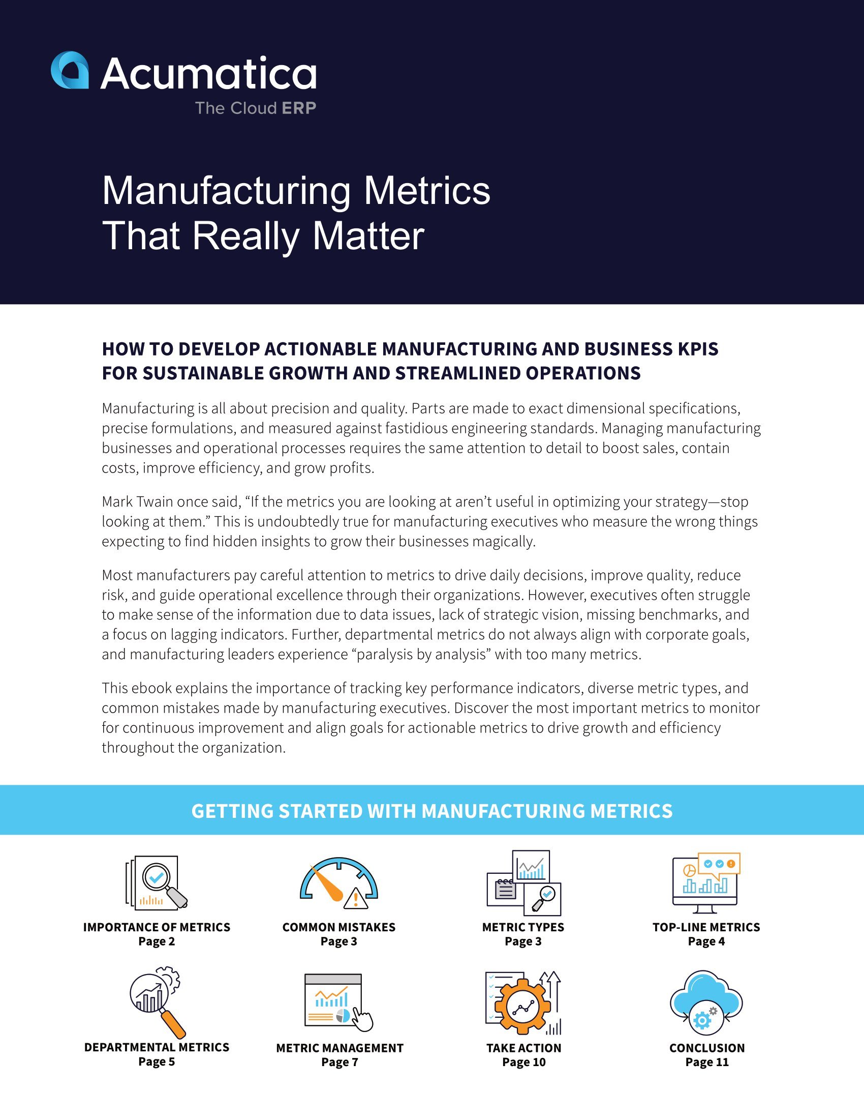 Las métricas de fabricación adecuadas para la eficiencia y el crecimiento