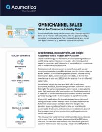 Optimice las ventas omnicanal con una plataforma ERP nativa en la nube