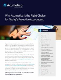 Por qué Acumatica es la elección correcta para el contable proactivo de hoy en día
