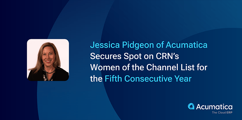 Jessica Pidgeon de Acumatica se asegura un lugar en la lista de Mujeres del Canal de CRN por quinto año consecutivo