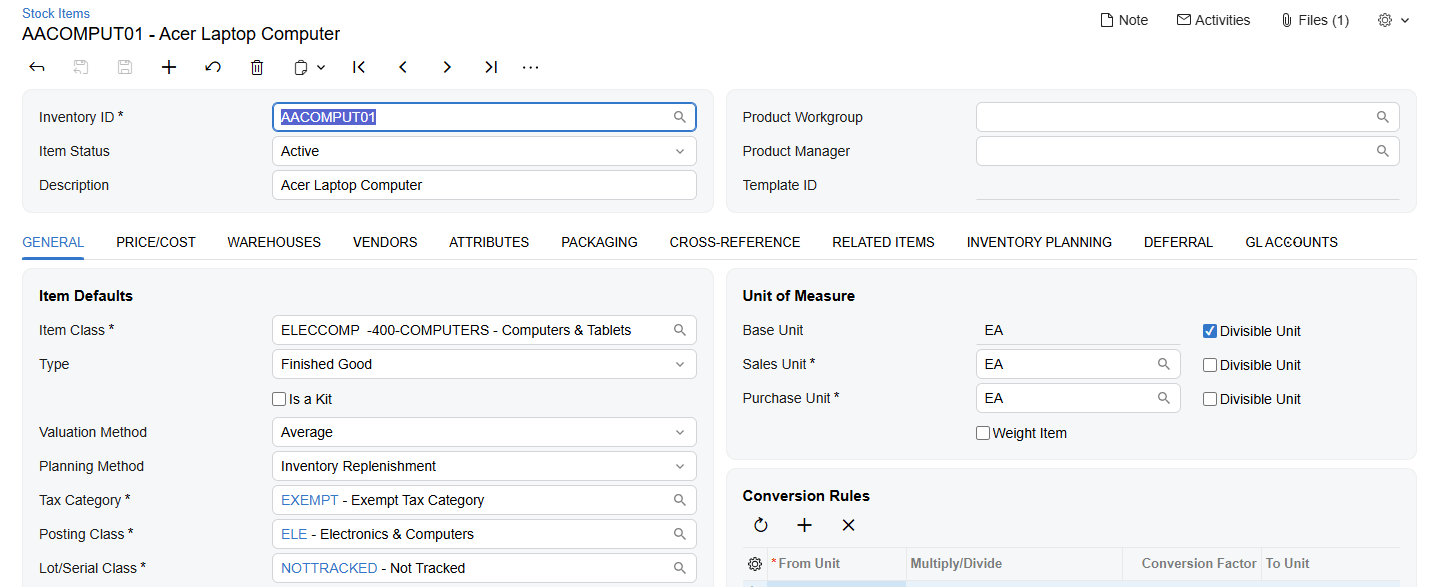 Captura de pantalla de Acumatica Service Management