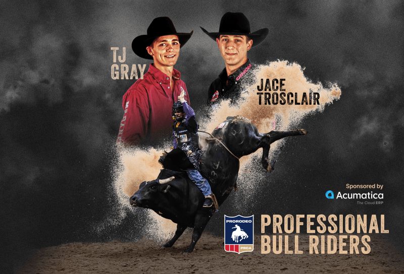 Acumatica refuerza su compromiso con la PRCA Rodeo patrocinando a los jinetes profesionales de toros T.J. Gray y Jace Trosclair Acumatica refuerza su compromiso con la PRCA Rodeo patrocinando a los jinetes profesionales de toros T.J. Gray y Jace Trosclair